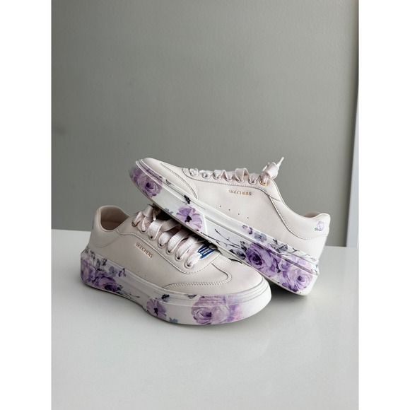 Skechers Shoes - Skechers Court Classics Sneakers Womens 11 Pink Floral Platform 185062 ROS